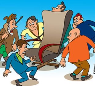 Евгений Кранның карикатурасы
